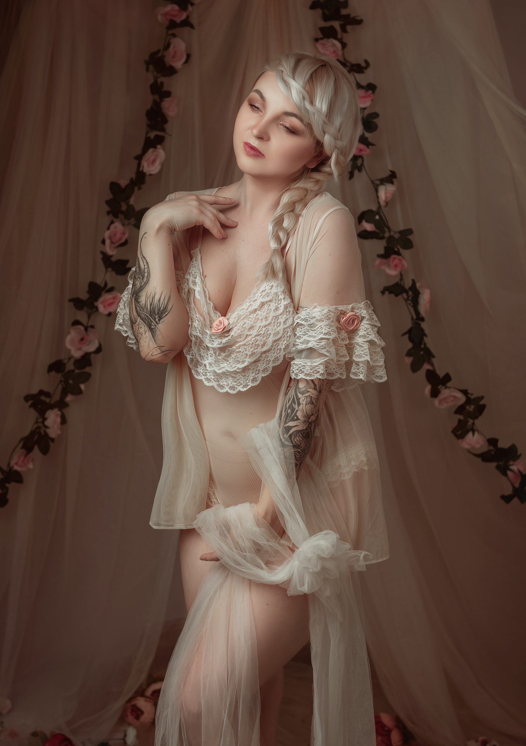studio boudoir dreamy style creative women's portrait Sutton South London