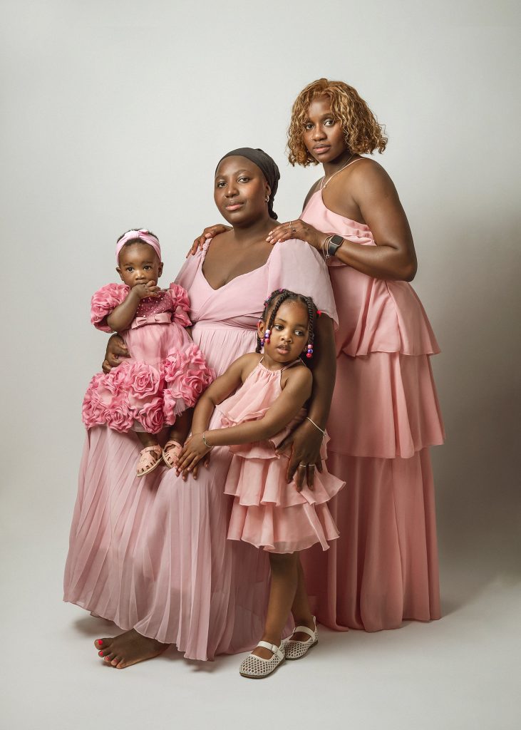 First baby's birthday family photoshoot studio portraits classic style South London