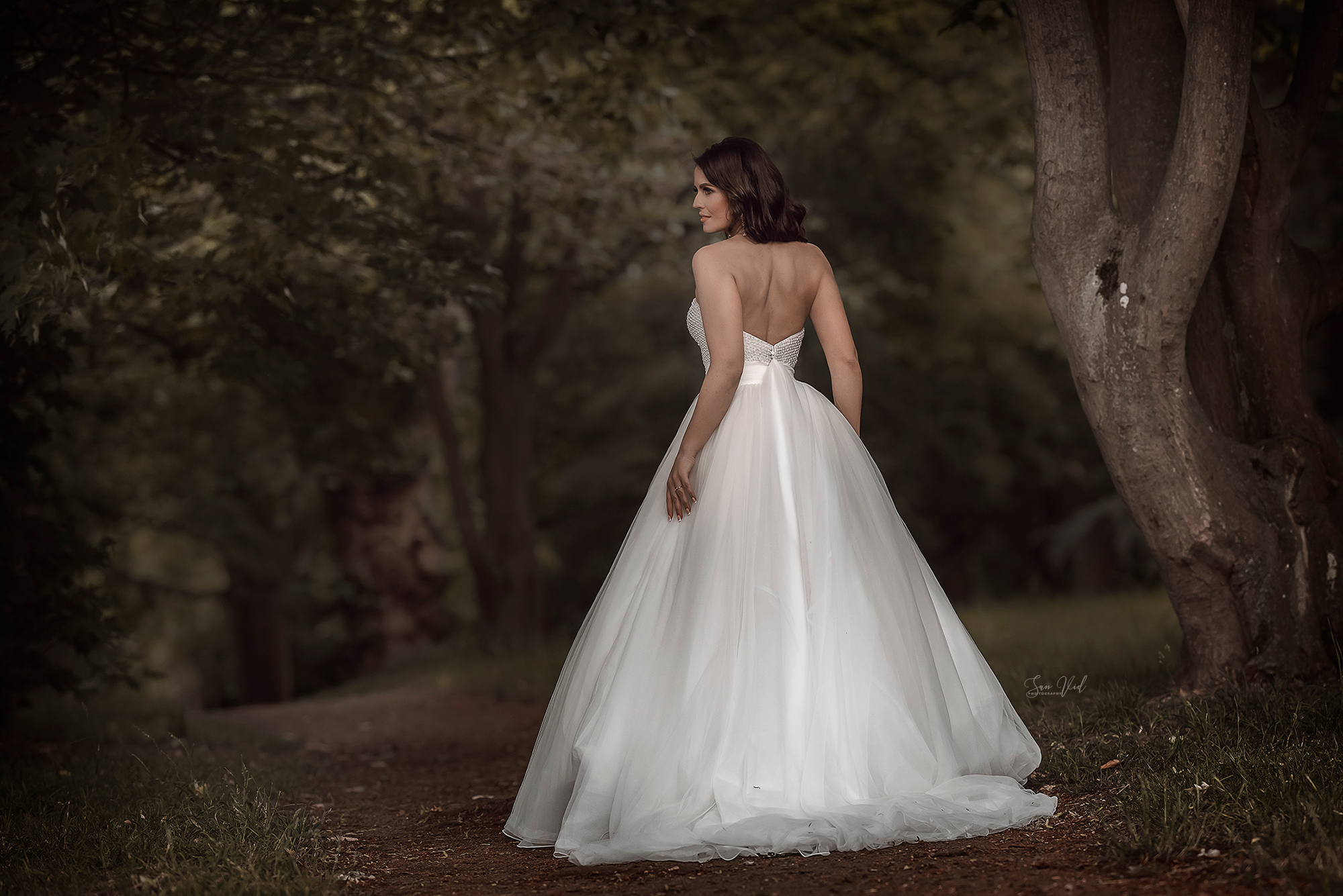 Creative Wedding Bride Dress Photography Cannizaro Park London