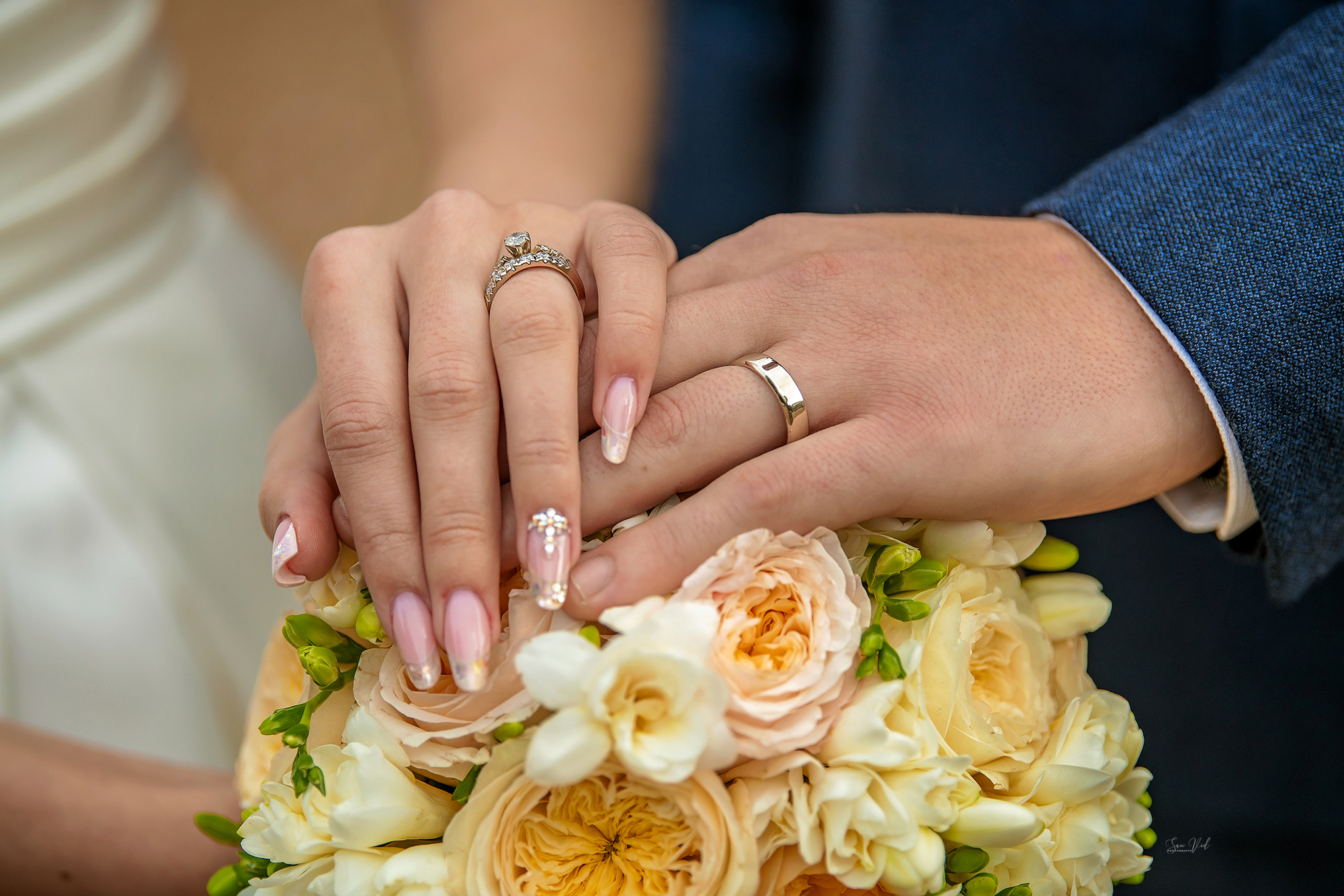 Creative Wedding Hands Rings Flowers Photography Windsor UK