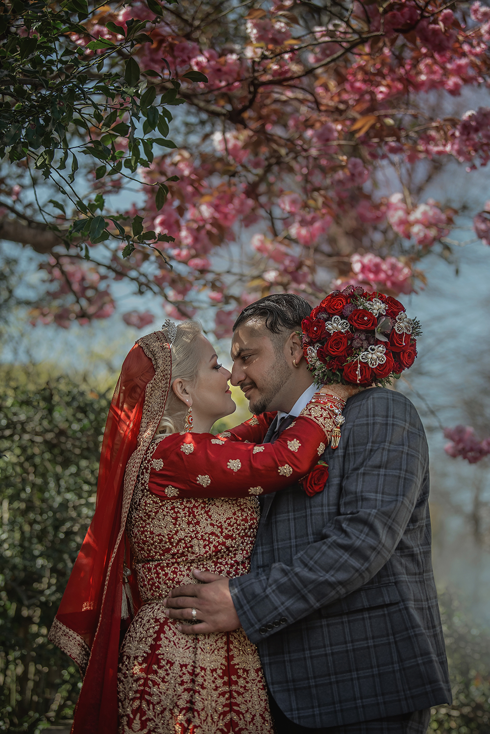 Creative Indian Wedding Bride Groom Photography Kew Gardens London