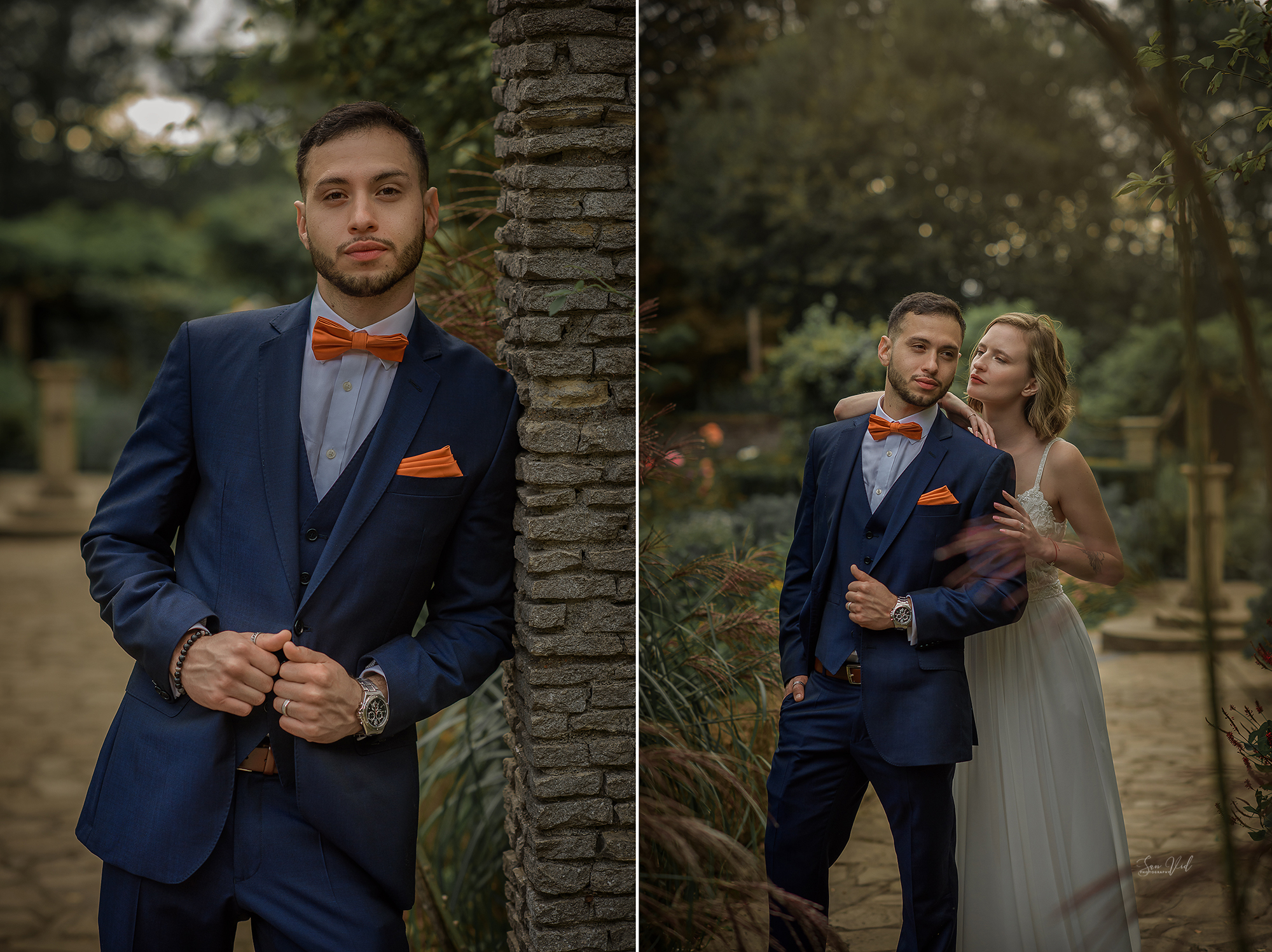 Creative Wedding Photography Bride and Groom The Rookery Park London