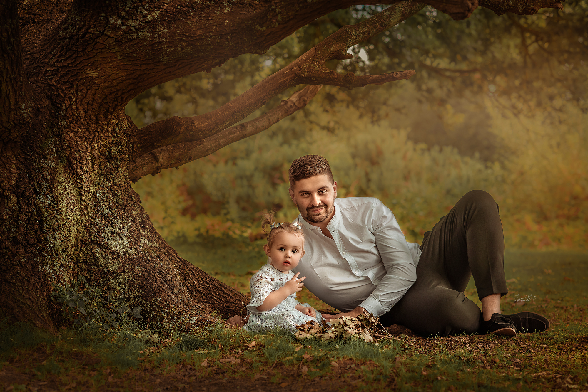 Creative Family Photography Dad and Baby Headley Surrey
