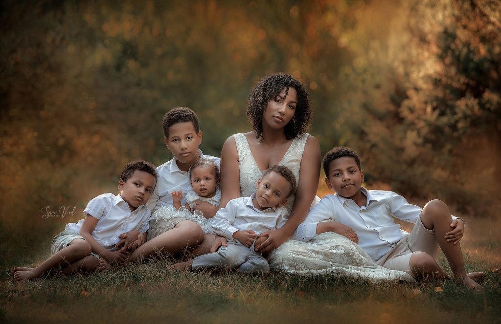 family mother and baby children photoshoot outdoors park in Sutton Purley Wallington